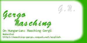 gergo masching business card