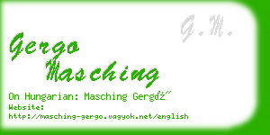gergo masching business card